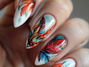 Summer Nail Designs Floral Stiletto Nails