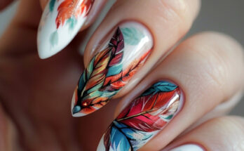 Summer Nail Designs Floral Stiletto Nails