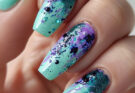 Teal and Purple Gradient Nails Summer Teal Nails Ideas and Design